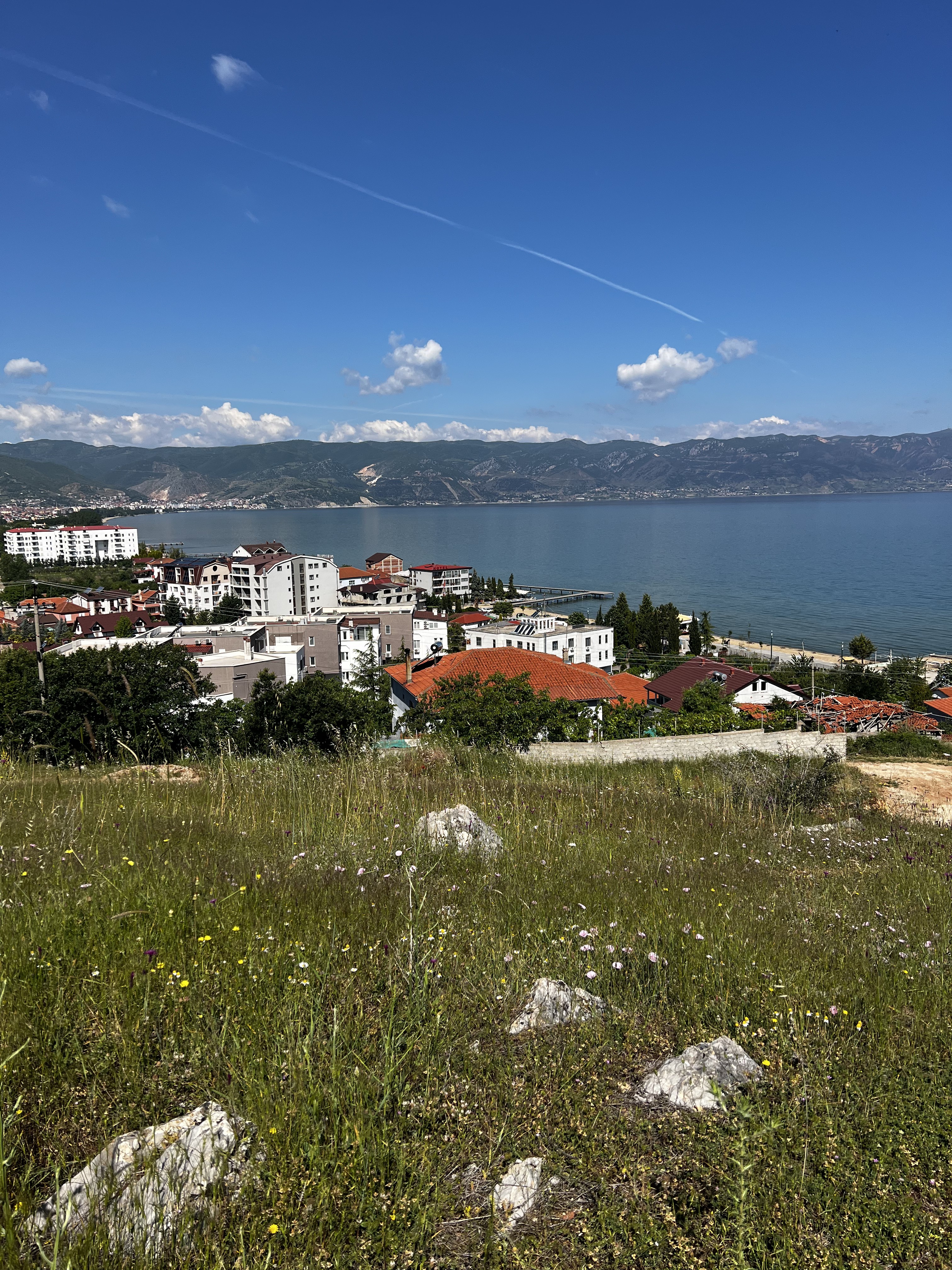 The beginning of the Ohrid Highlands Trail — where the old trailhead meets the new highway